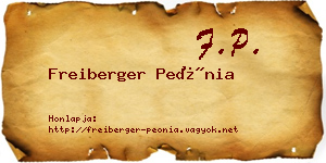 Freiberger Peónia névjegykártya